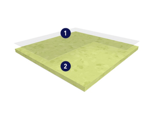 Структура гомогенного линолеума Gerflor Mipolam Symbioz